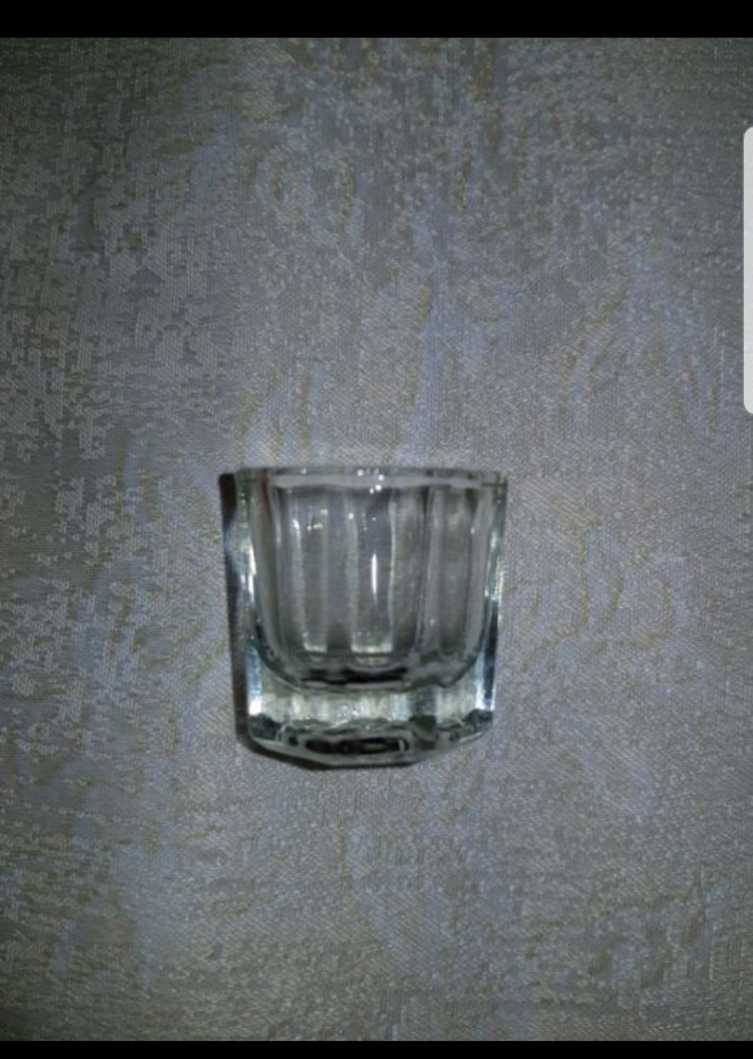Copo de vidro para decalques de água - unhas de gel