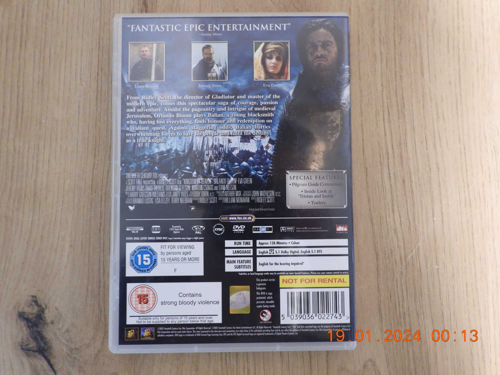 Film: Kingdom of Heaven (Królestwo Niebieskie)  - DVD