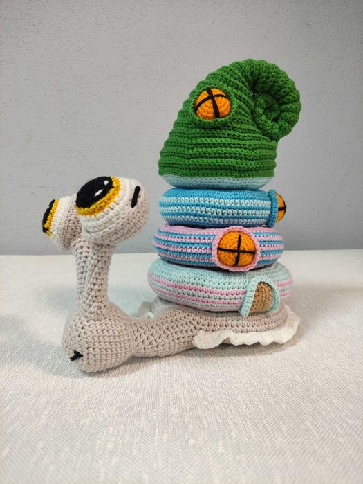 Піраміда равлик м'яка іграшка, нова