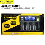 Carregador de pilhas/baterias LiitoKala LII-S8 com 8 slots  NOVO
