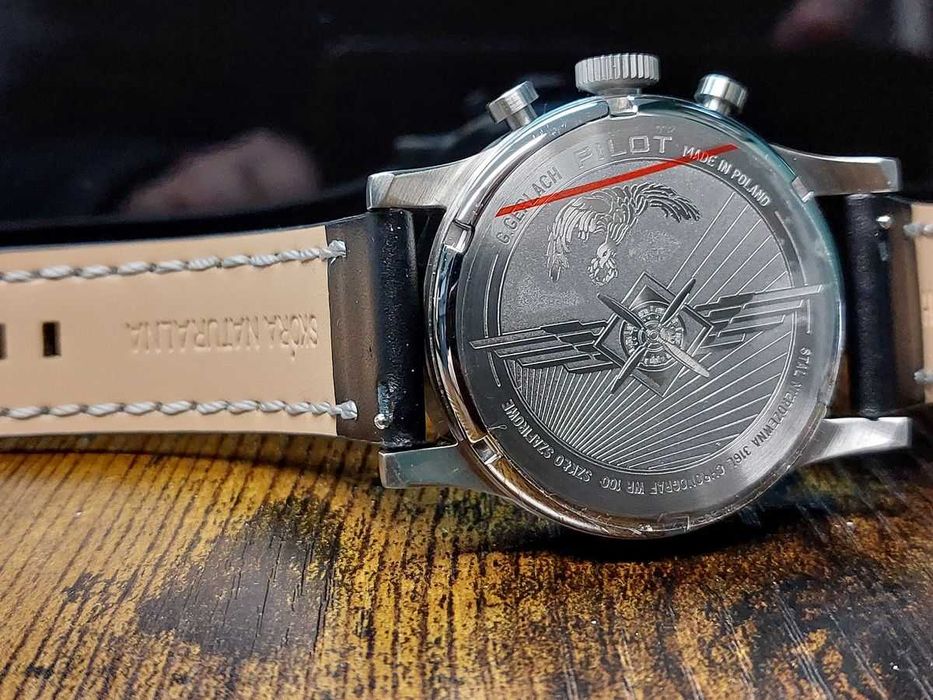 Zegarek męski PILOT chronograf automatyczny. G.Gerlach. NOWY