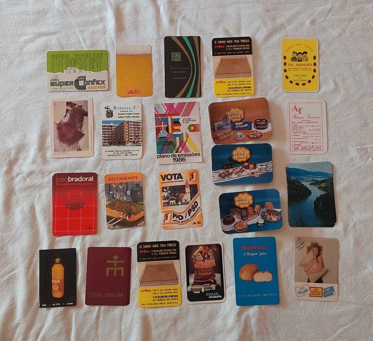 Calendários, Autocolantes, Pins