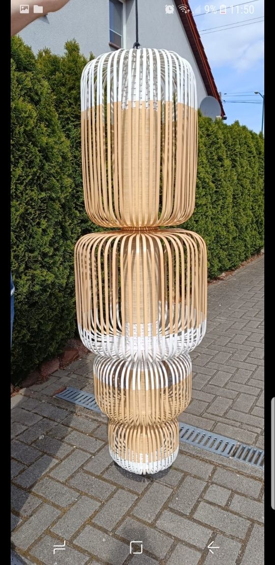 Lampy wiszące bambusowe Forestier Bamboo 4 Light