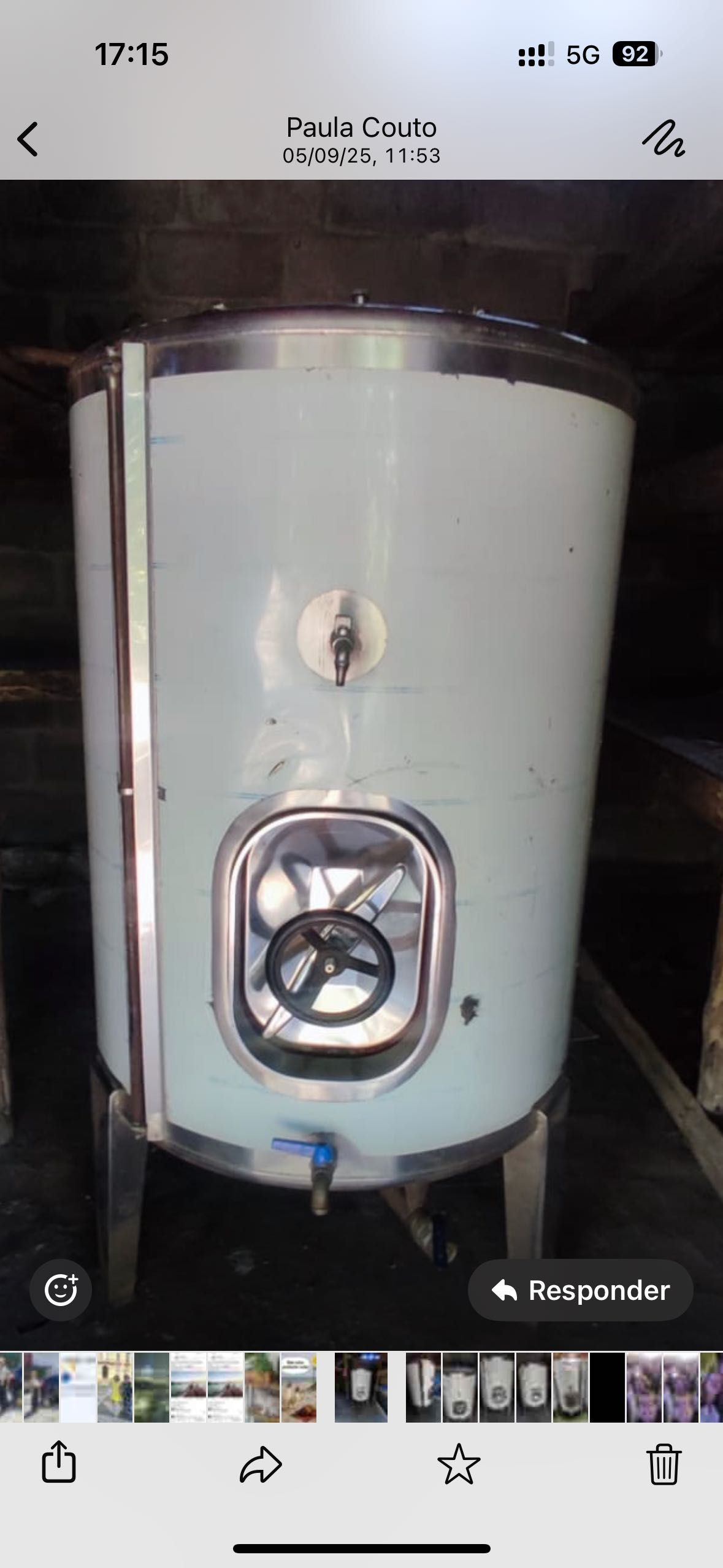 Cuba em Inox com porta 350 Litros