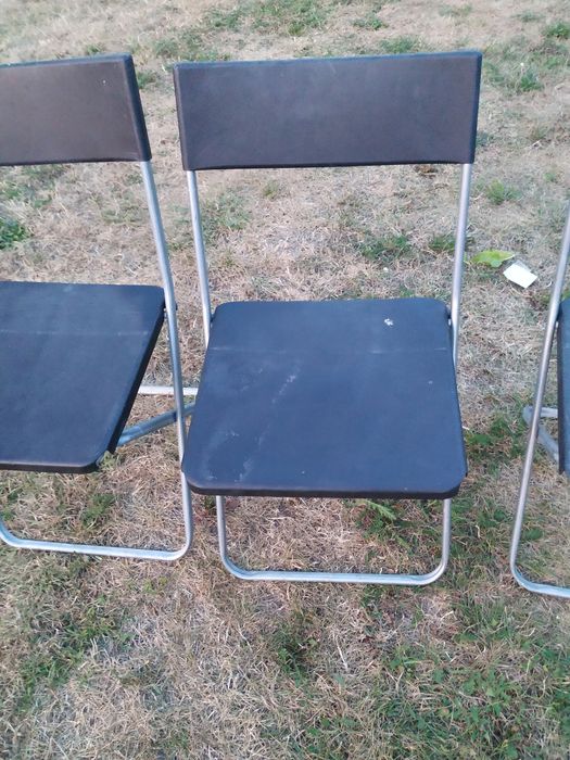Krzesła składane Ikea czarne