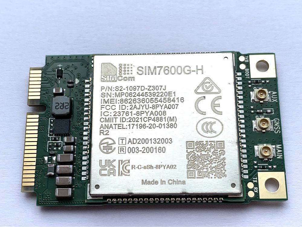 Модуль зв'язку SIM7600G-H (Mini PCI)