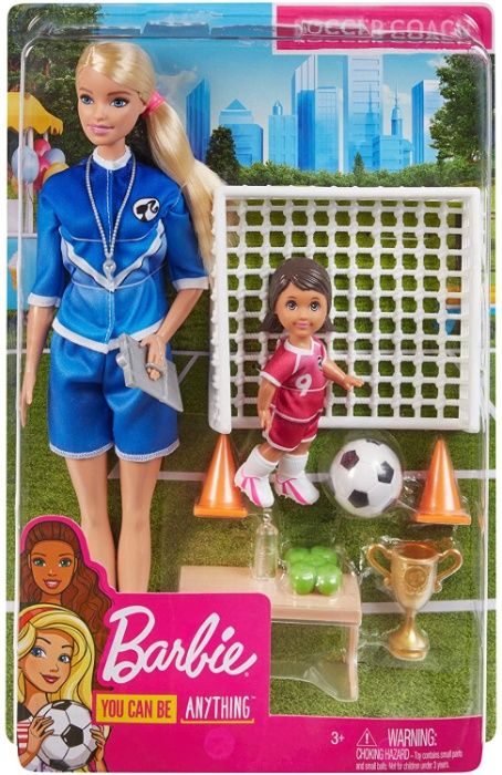 Барби футбольный тренер по футболу Barbie Soccer Coach блондинка