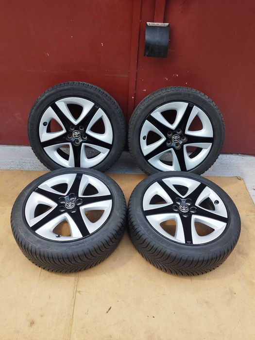 5x100 Koła Całoroczne 215/45R17 Czujniki TPMS oryginał TOYOTA Prius IV