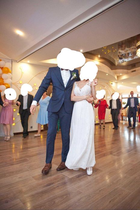 Hit sprzadam tanio suknie ślubna wraz z szalem rozmiar 34/36