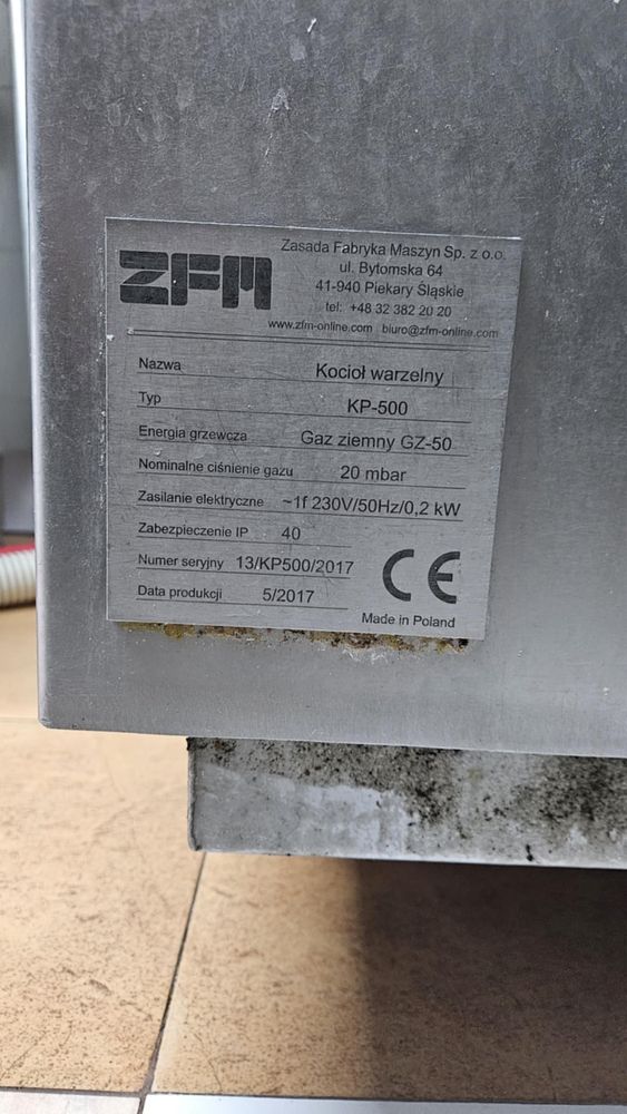 Kocioł warzelny gazowy 500l