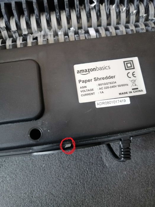 niszczarka do kartek  papieru