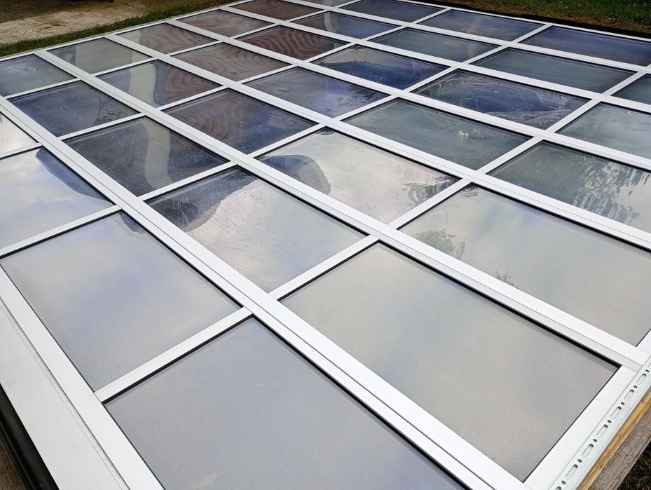 Brama 500x450 segmentowa garażowa panelowa aluminiowa przemysłowa
