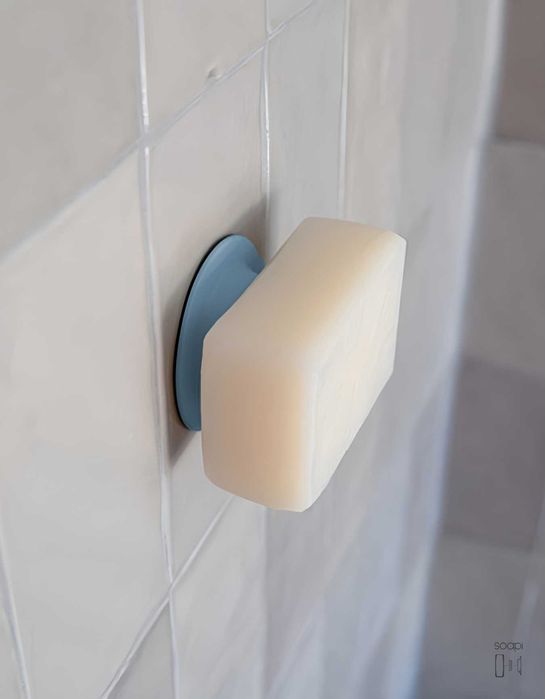 Soapi Light Blue - Magnetyczny Uchwyt do Mydła i Szamponu