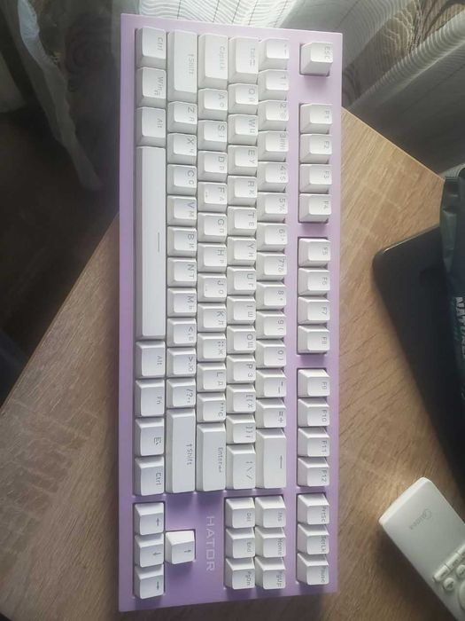 Клавіатура бездротова ігрова Hator Skyfall TKL PRO ENG/UKR/RU Lilac