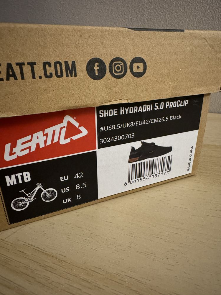 NOWE Buty rowerowe Leatt 5.0 HydraDri najwyższy model downhill enduro