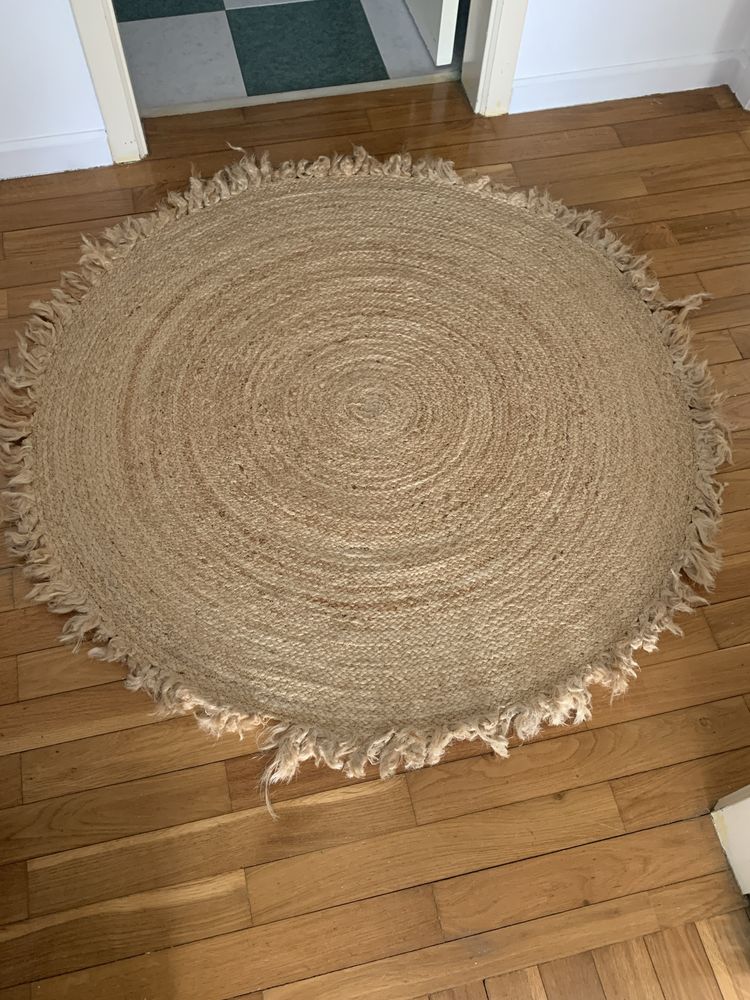 Tapete redondo 1,2m de juta natural ikea area