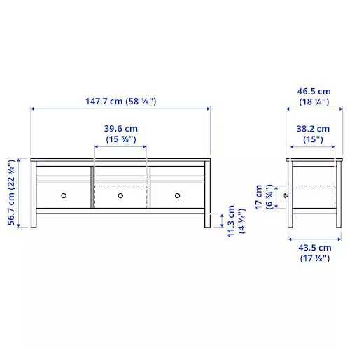 IKEA Hemnes komoda-szafka RTV, biała,wym,148x46x57cm- dowóz gratis