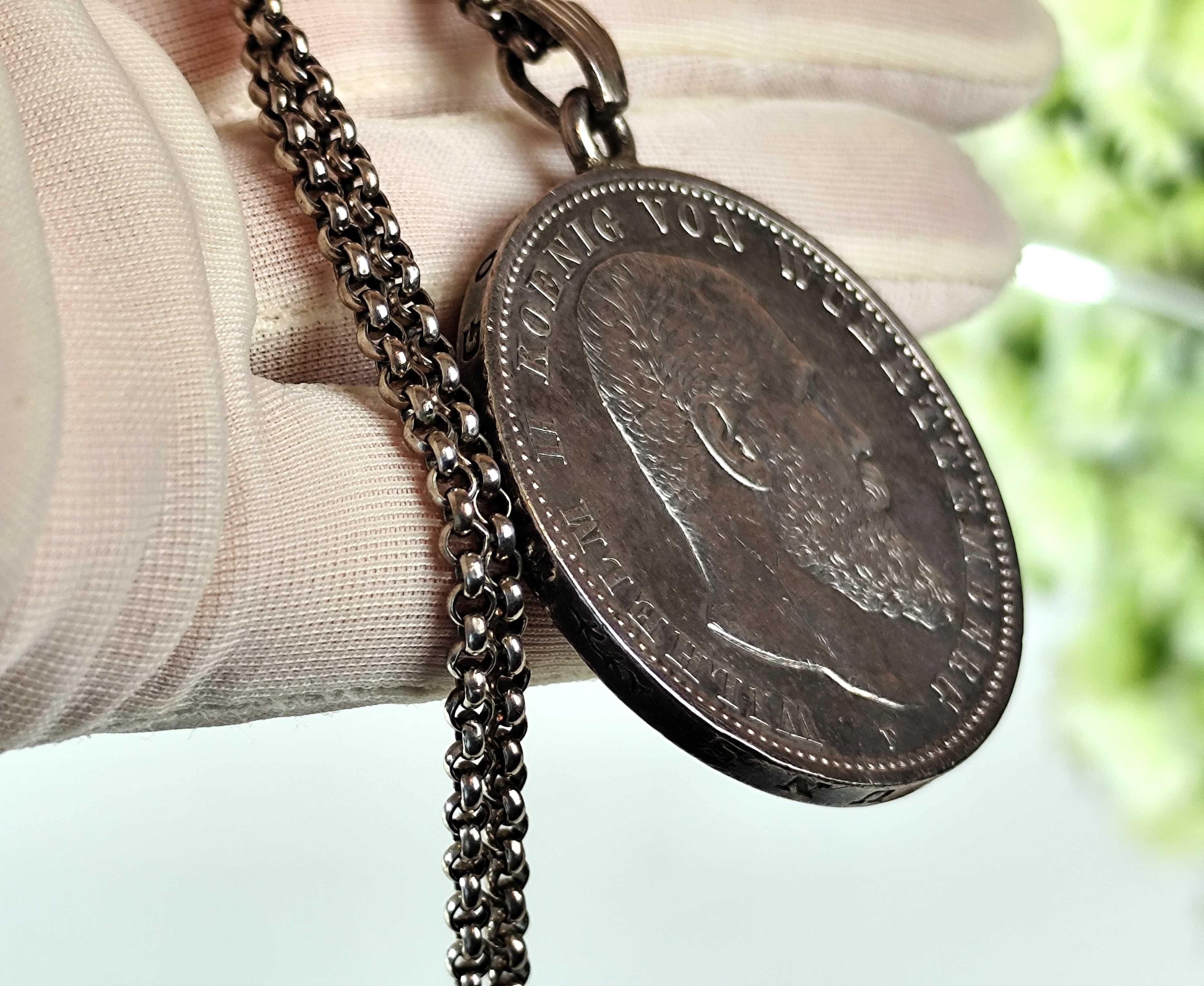 Medalion Niemcy Cesarstwo Wirtembergia 5 marek 1907 F Wilhelm II