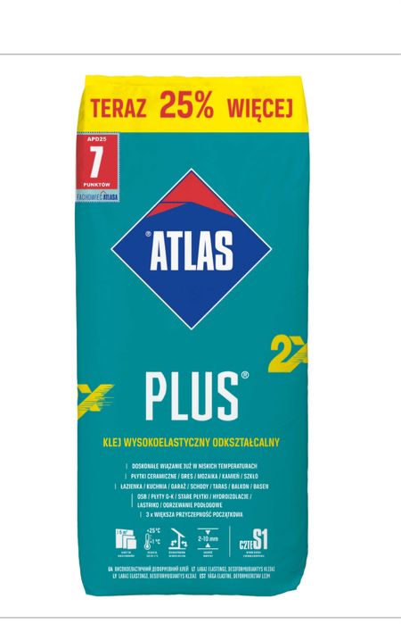 Klej do płytek atlas plus 25kg