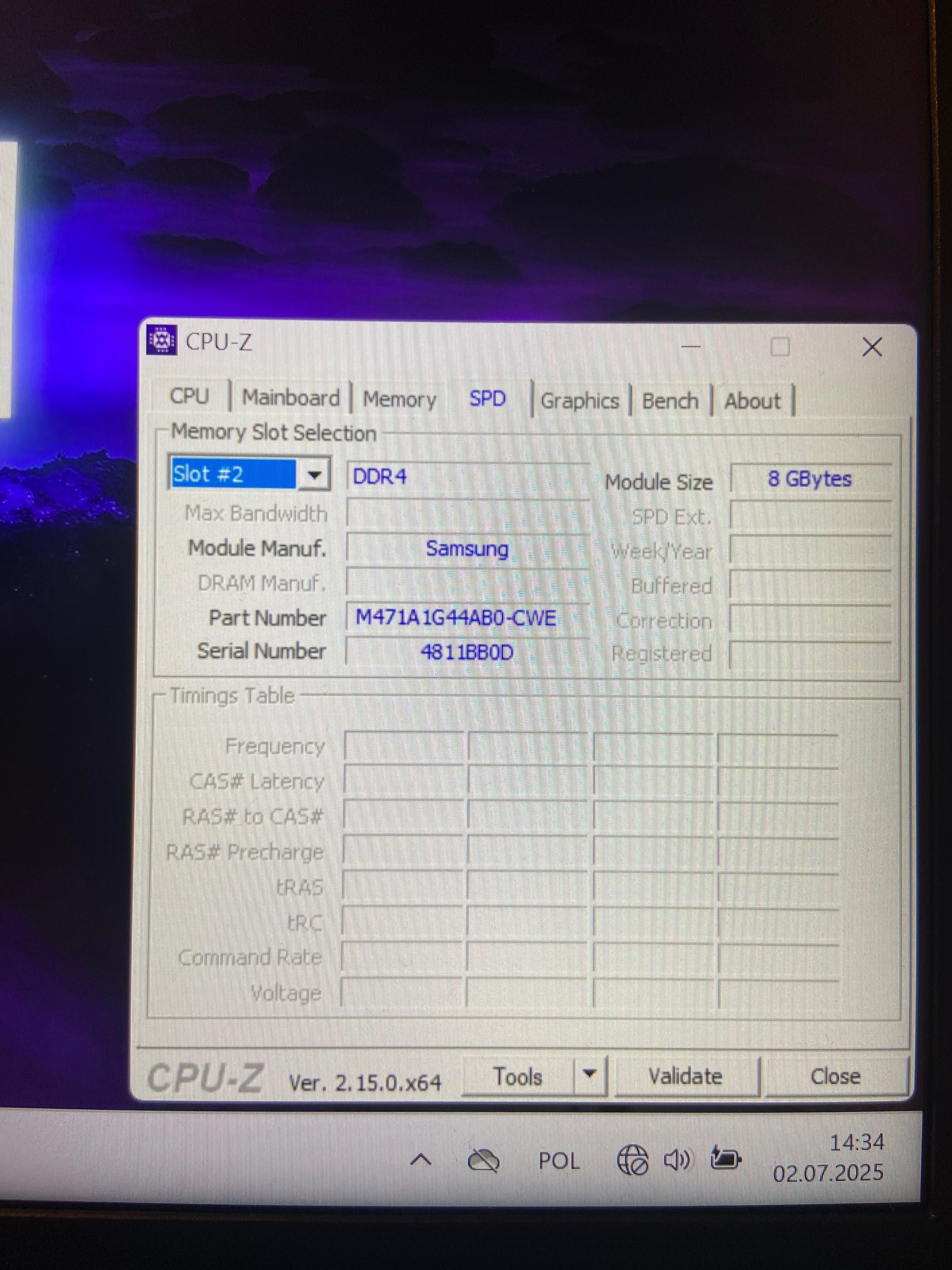 Pamięć RAM SAMSUNG 16GB SODIMM DDR4 3200mhz/2x8GB=16GB/Do laptopa