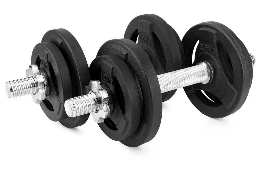 Hantle żeliwne kierownice regulowane 2x10kg zestaw 20kg talerze KR