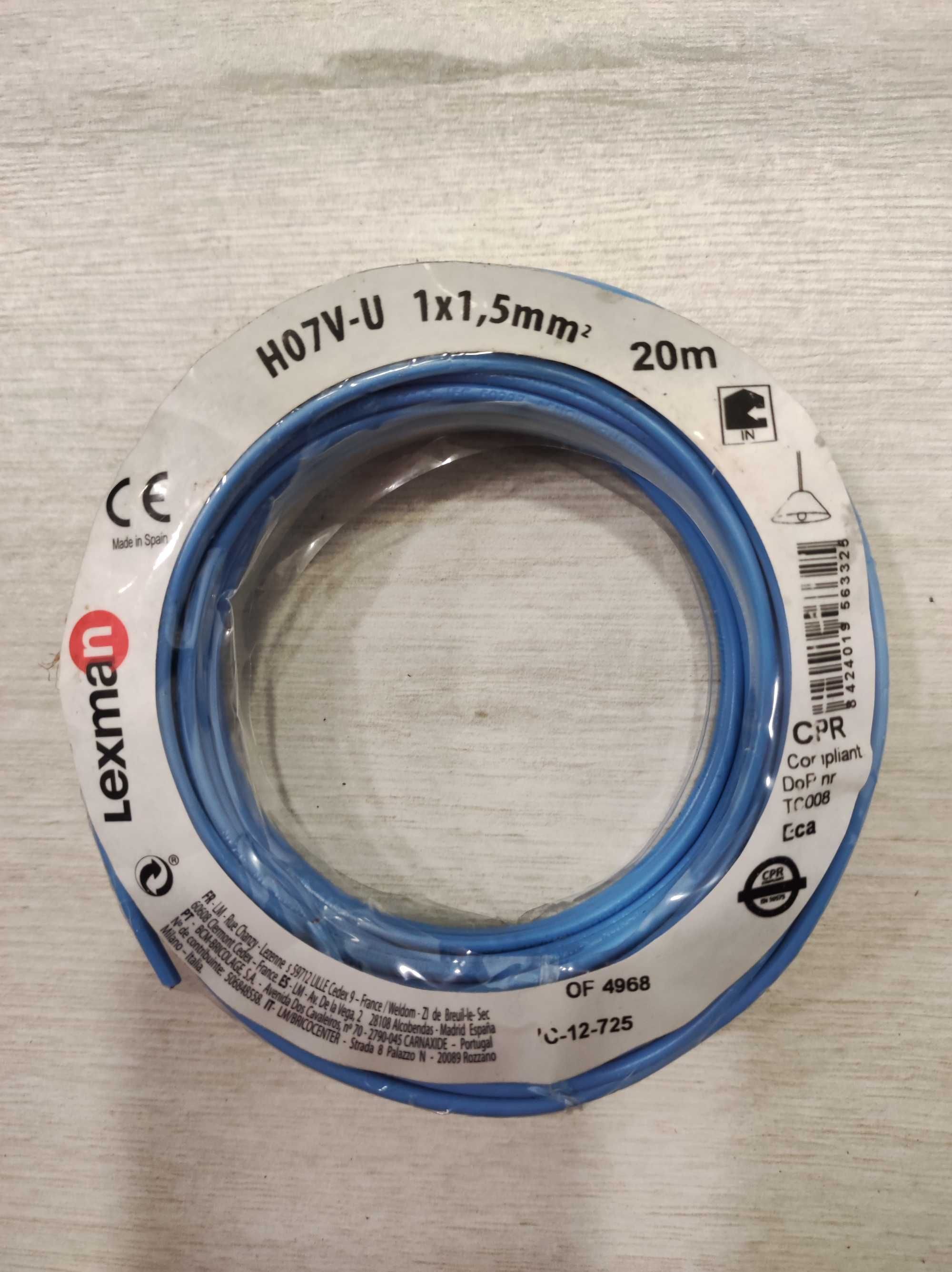 Fio H07 VU 1.5
LEXMAN 20m azul