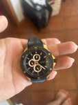 Relogio gant preto e dourado