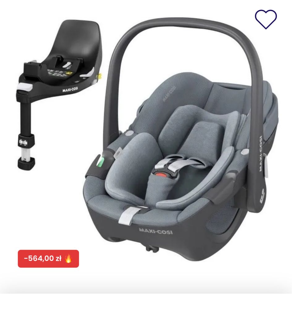 MAXI COSI PEBBLE 360 fotelik 0-13kg + baza FamilyFIX 360
