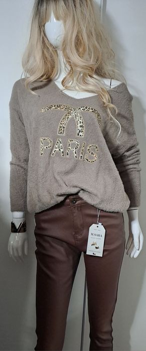 Sweterek alpaka fango