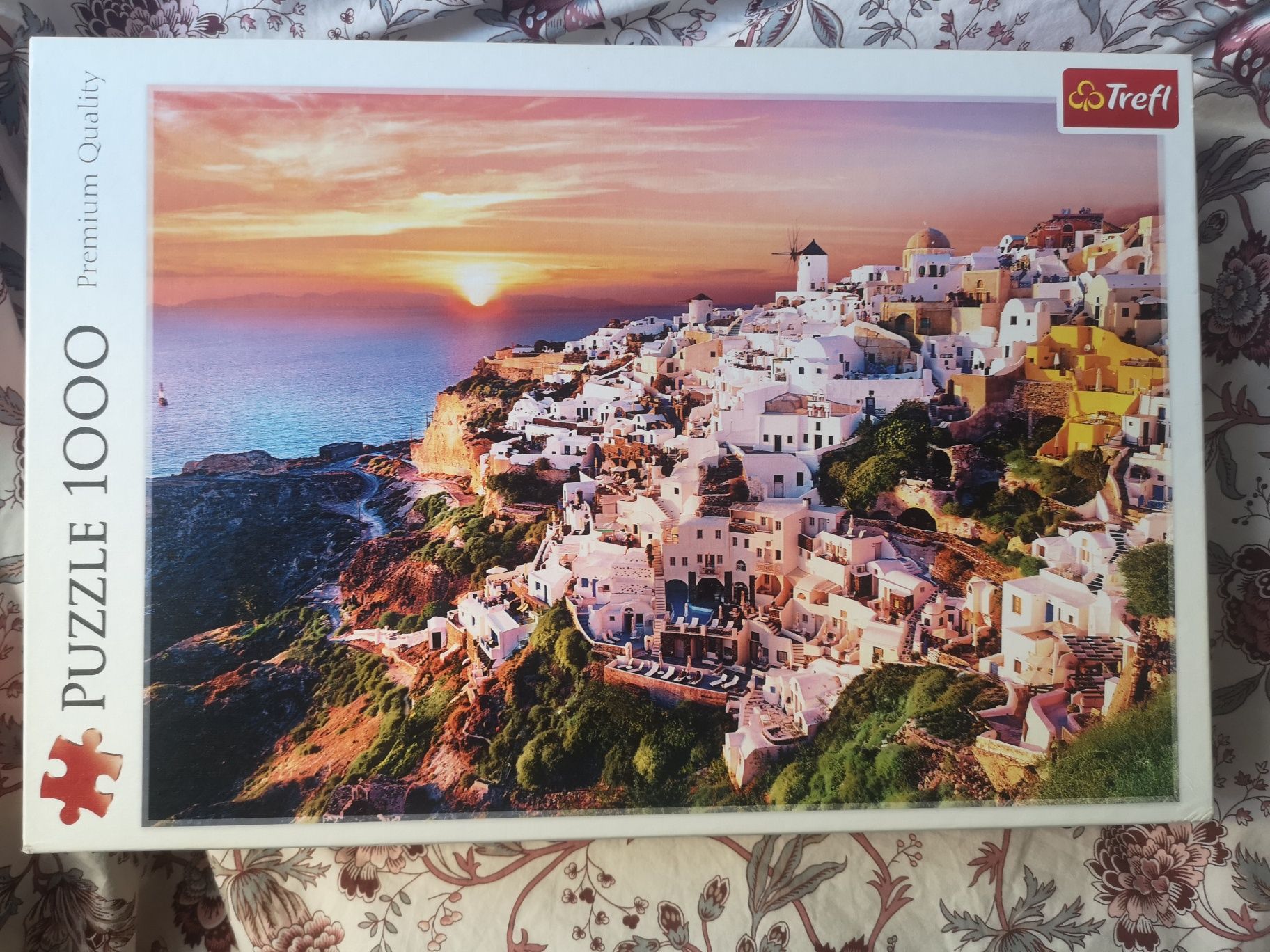 Puzzle 1000 elementów Zachód Słońca Santorini