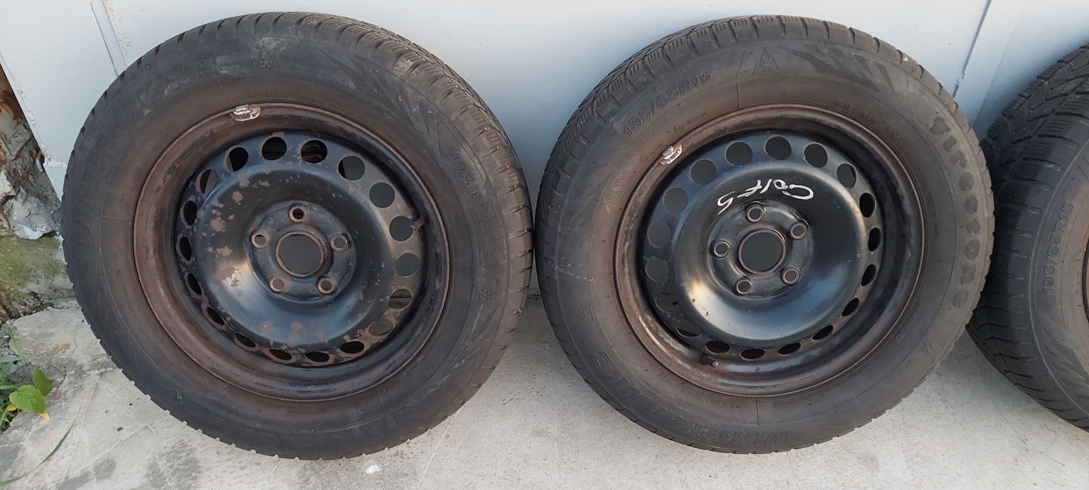 Гума Firestone 195 65 R15 91T резина колеса диски VW 5 112 Німеччина