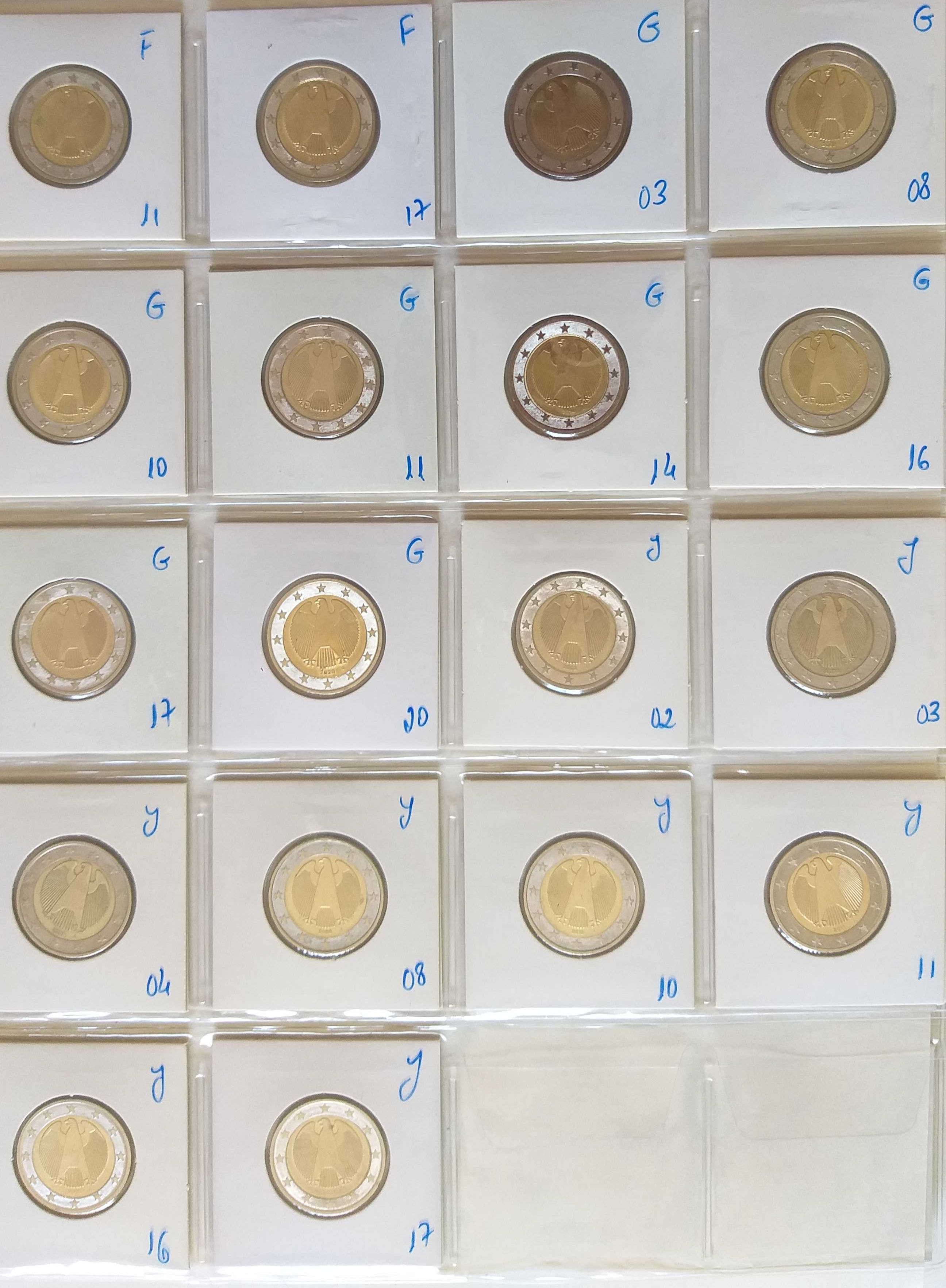 108 Moedas de 2 euros vários países Europa