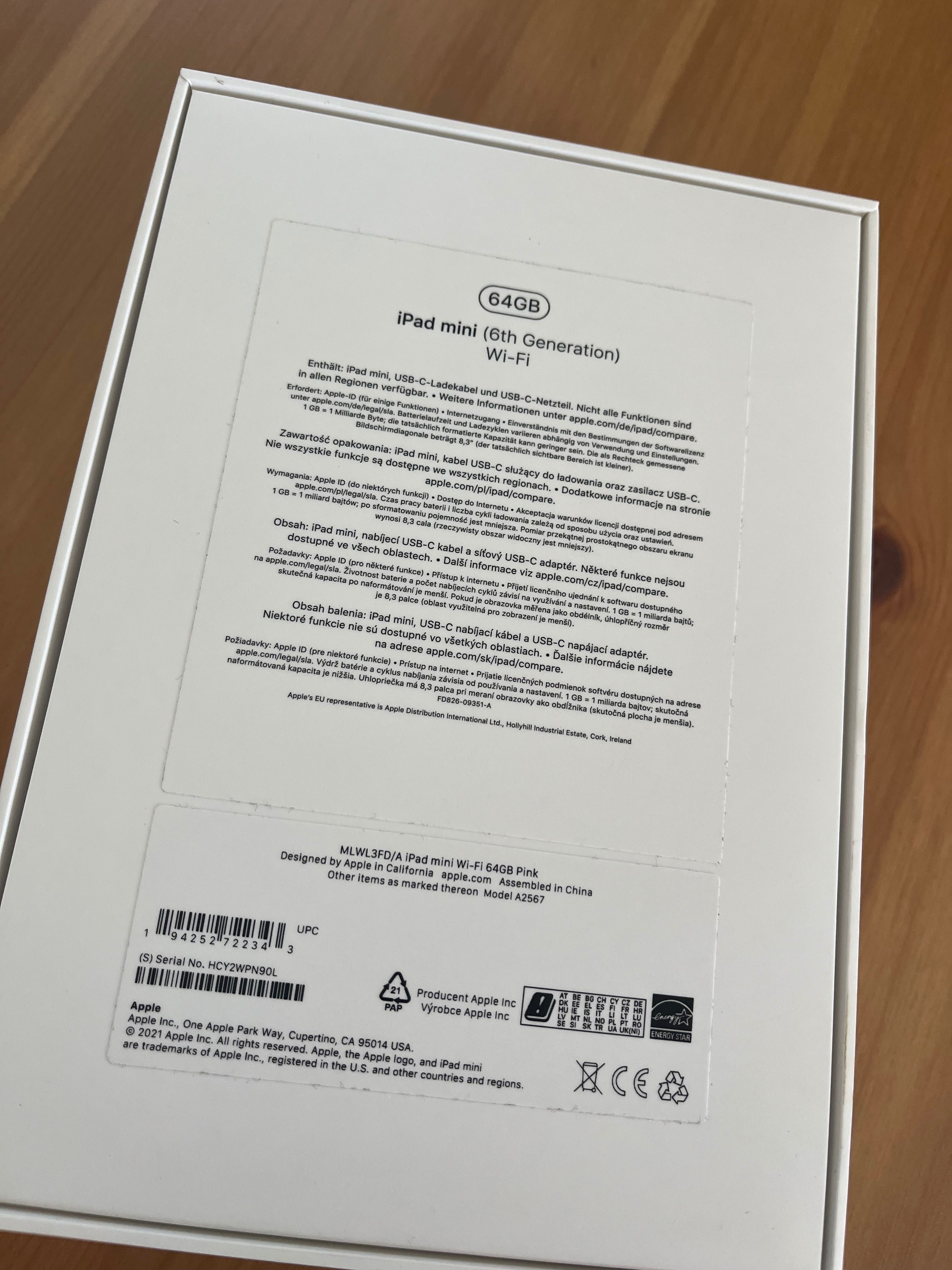 Tablet APPLE iPad mini 8.3" 6 gen. 64GB Wi-Fi Różowy +case
