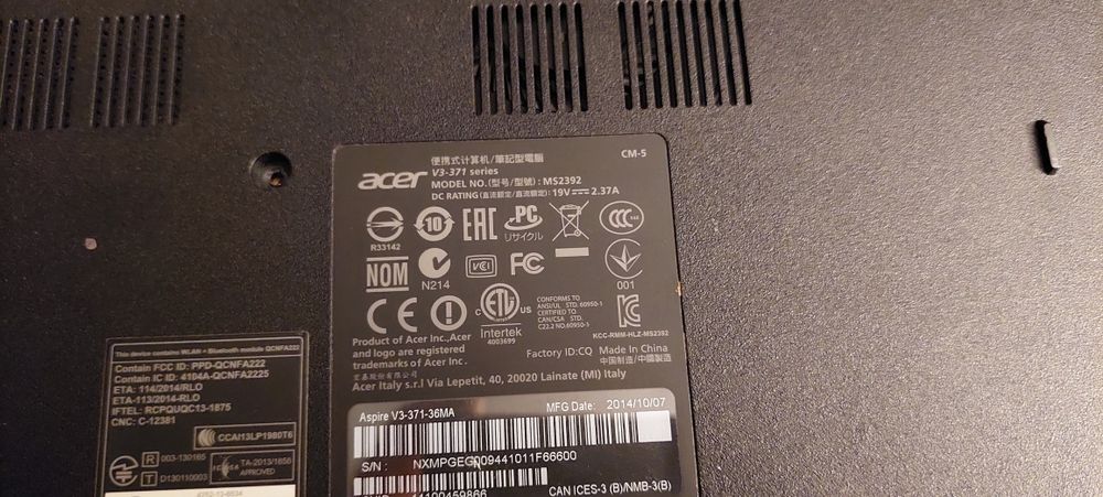 Acer aspire v3-371 i3 8gb ram