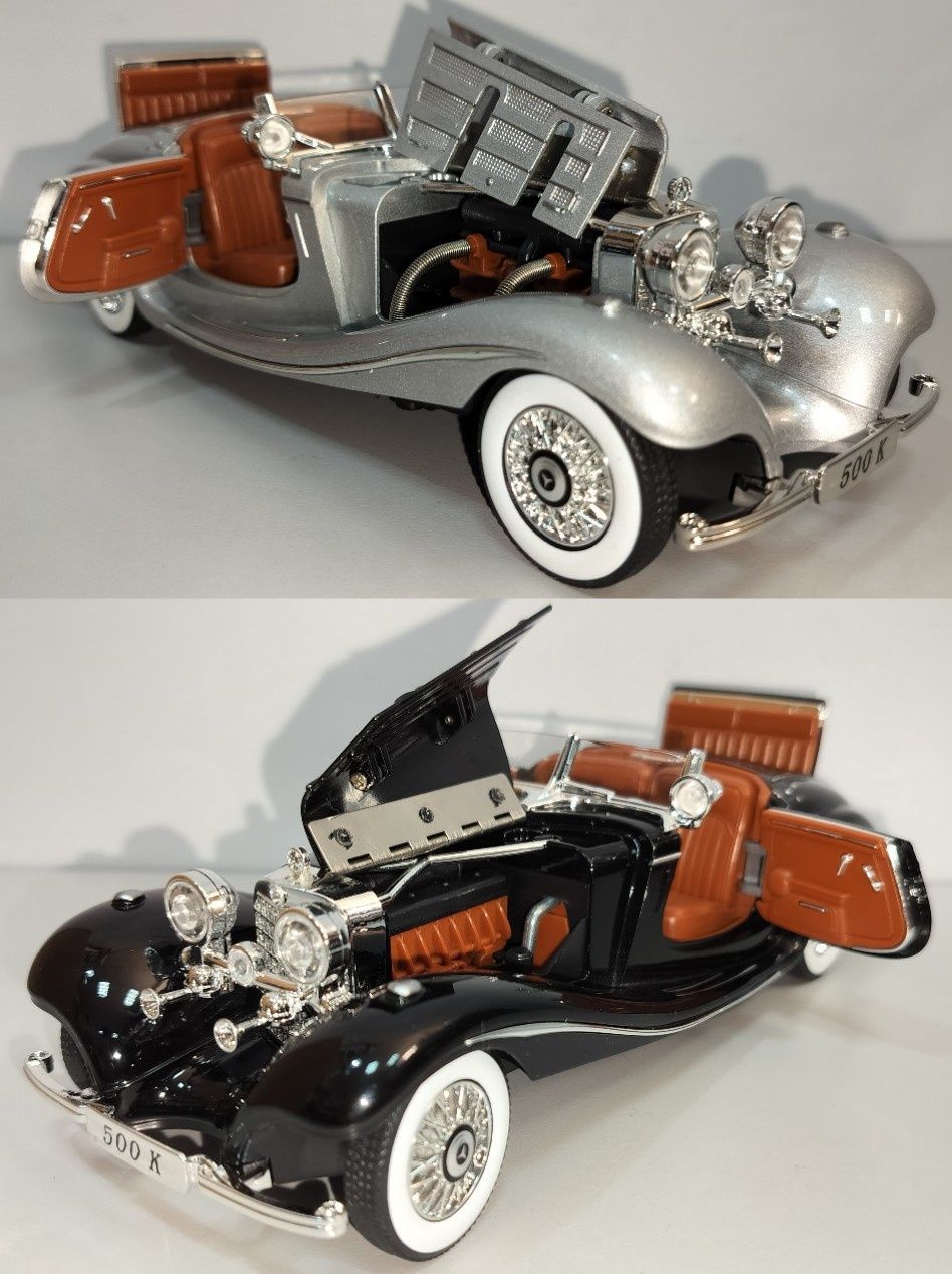 Mercedes-Benz 500K кабриолет модель 1:24 Jinlifang Металл звук свет