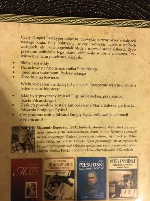 "Życie prywatne elit drugiej Rzeczypospolitej"