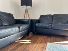 Sofa dwuosobowa skóra naturalna.