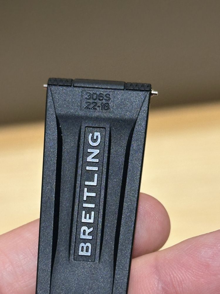 Breitling Pasek Czarny Gumowy