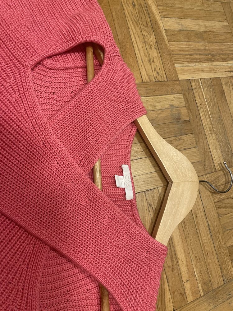 Sweter marki COS lososiowy bawelna100% r. L