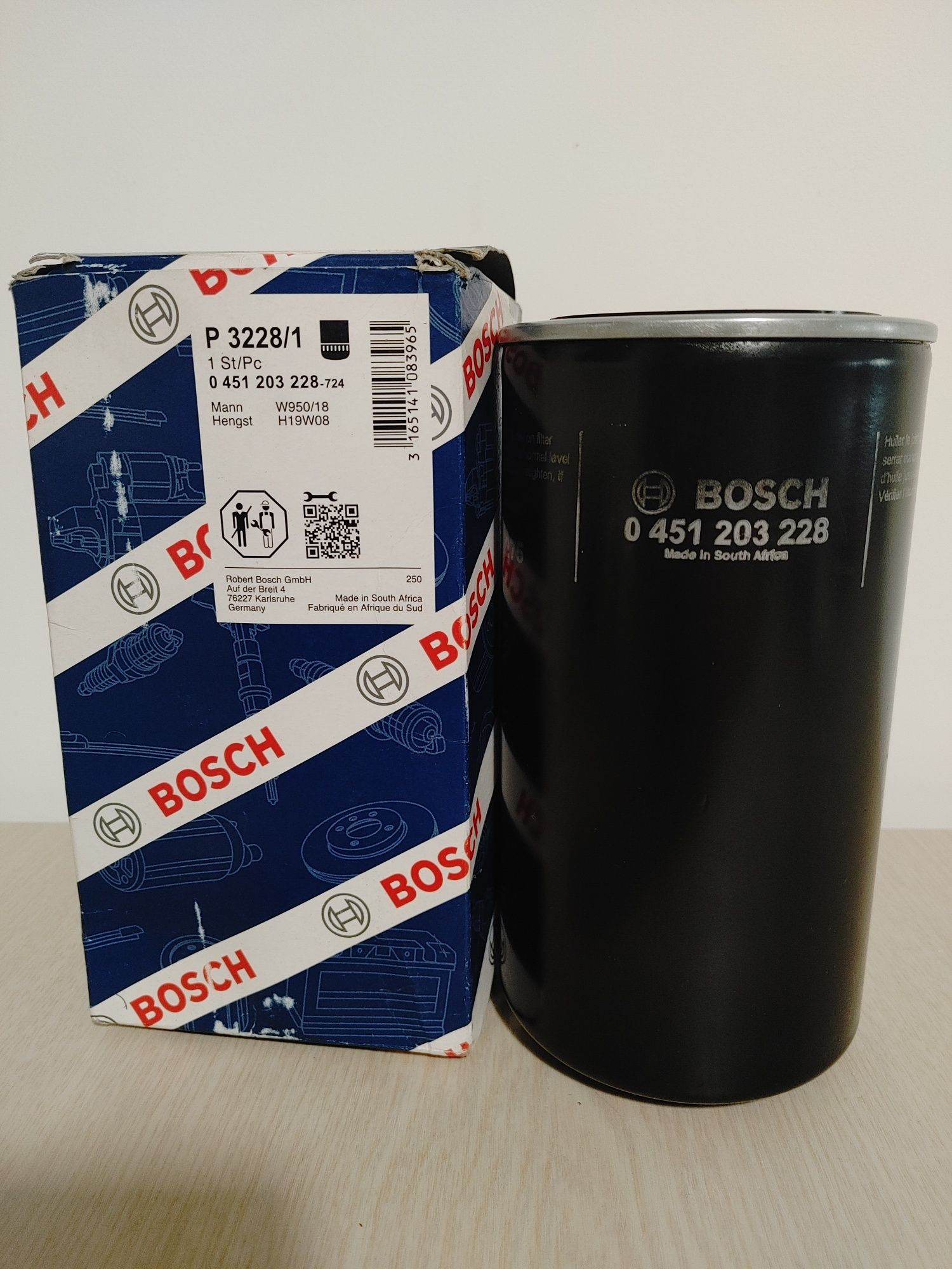 Фільтр оливний bosch P 3228/1 0 451 203 228