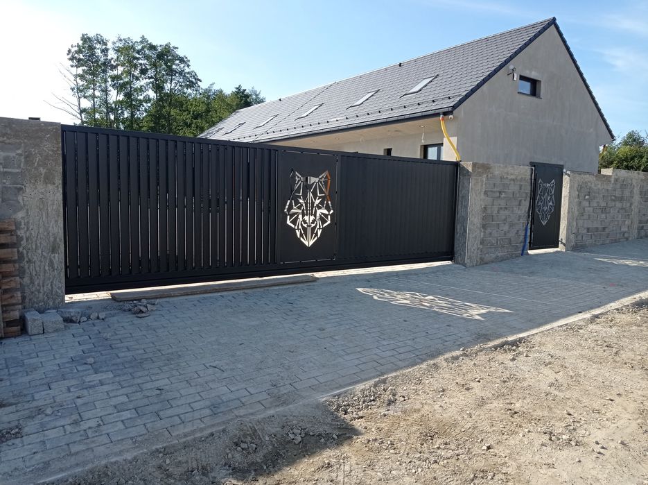 Brama przesuwna 5m wypalana CNC. Brama wjazdowa. Producent