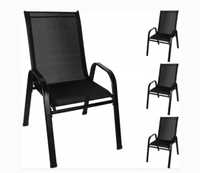 4 szt krzesło krzesła ogrodowe metalowe stabilne na ogród taras