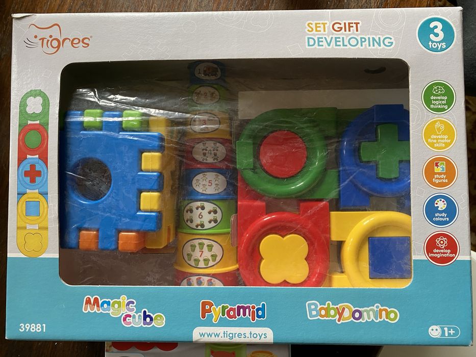 Tigres сортер, піраміда, доміно