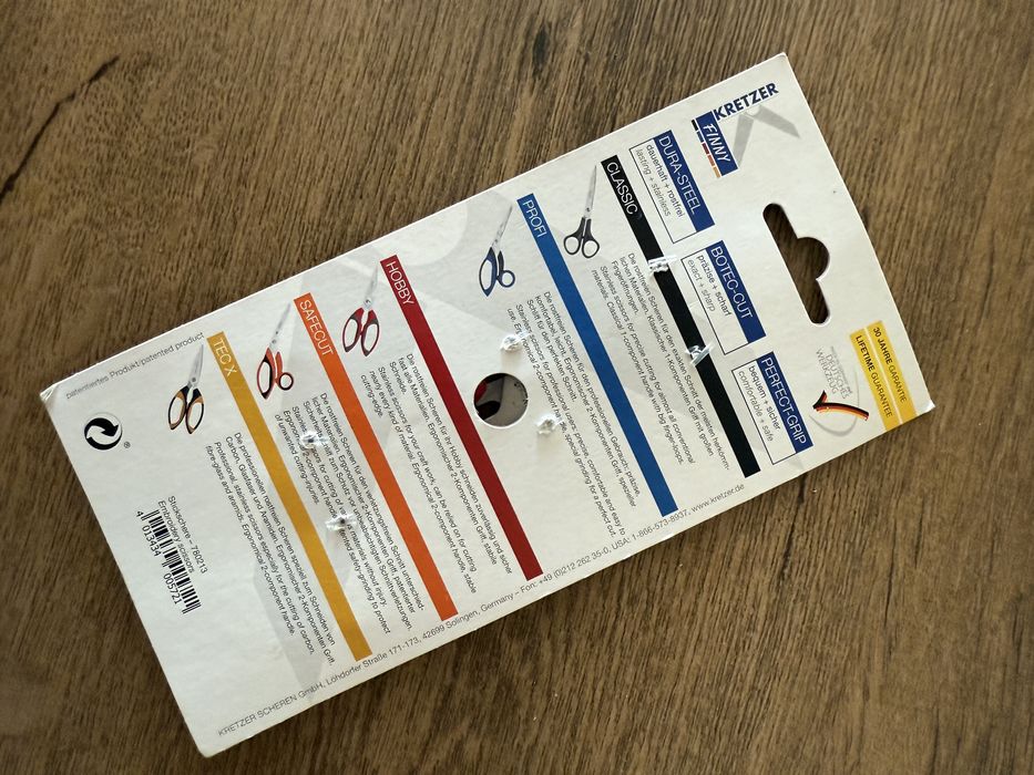 Оригінал!Нові ножиці Kretzer FINNY для точних робіт,13,0/4,5,Німеччина