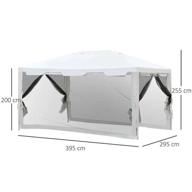 Tenda de Jardim 395x295 cm com Redes Mosquiteiras