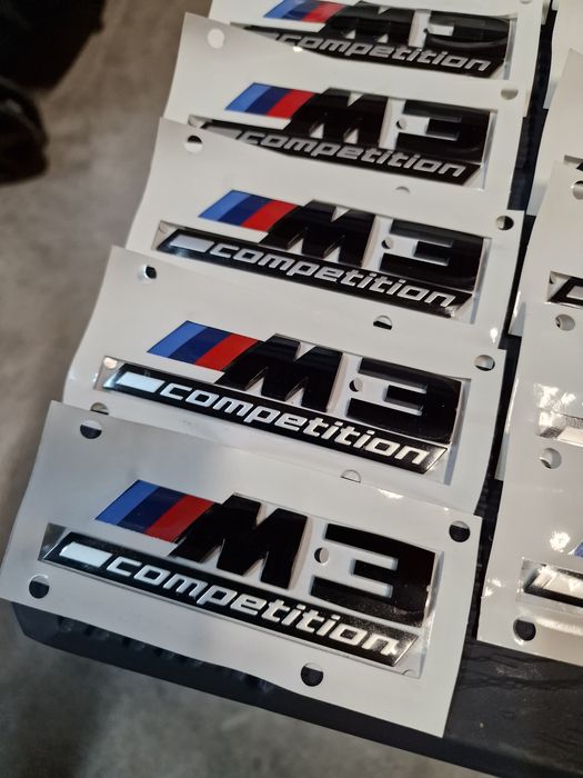 Emblemat BMW M3 Competition – naklejka/znaczek 3D