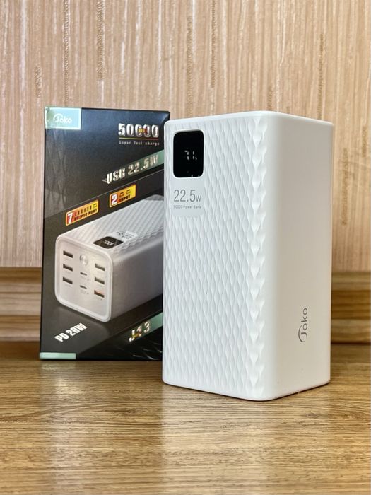 Power bank 50000. Быстрая зарядка 22.5 ватта. 6 х USB. Оригинал 100%
