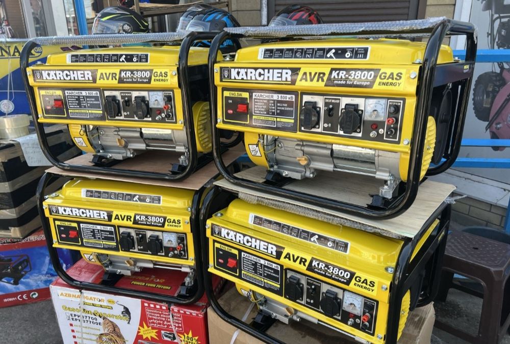 Генератор Керхер 3800Вт Газ Бензин Электростанция Бензогенератор Новый