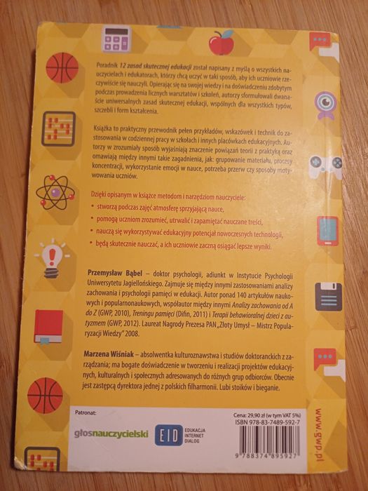Bąbel P. Wiśniak M.: 12 zasad skuteczej edukacji. Jak uczyć żeby naucz
