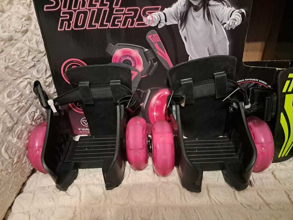 Ролики на пятку Neon Street Roller, рожеві та зелені